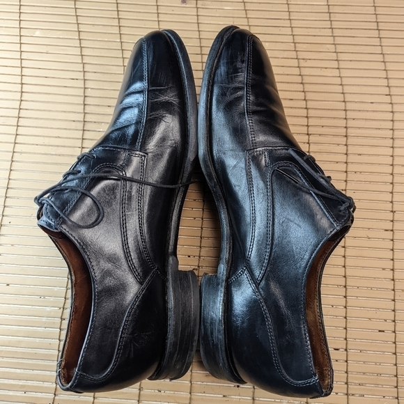 Allen Edmonds "Montgomery" Black Leather Split Toe Oxfords Dress Shoes Size 10D - Picture 6 of 11